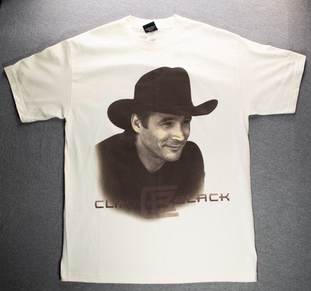 VTG 99 NWOT Giant Deadstock Clint Black D'lectrified L 100% Cotton 2-Sided Tee